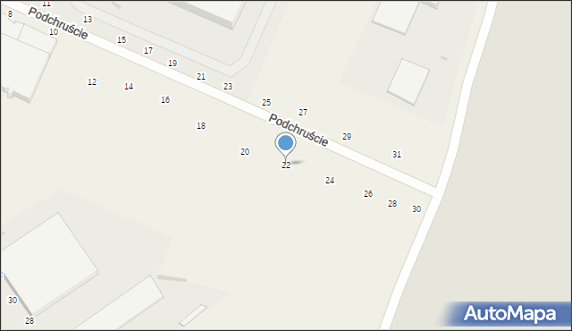 Modlnica, Podchruście, 22, mapa Modlnica