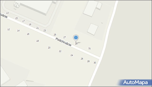Modlnica, Podchruście, 29, mapa Modlnica