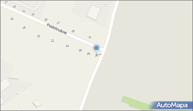 Modlnica, Podchruście, 30, mapa Modlnica