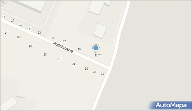 Modlnica, Podchruście, 31, mapa Modlnica