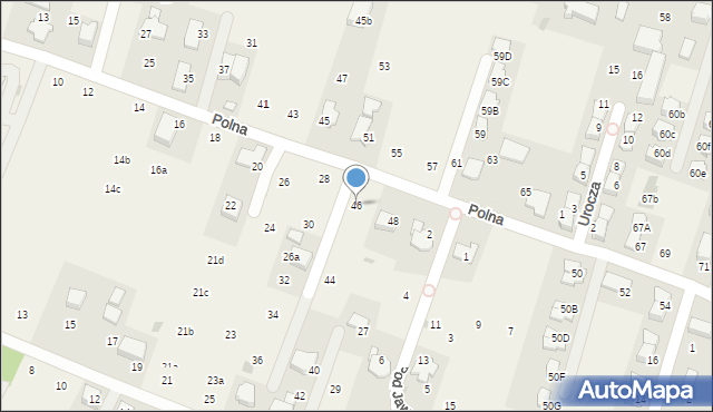 Modlnica, Polna, 46, mapa Modlnica