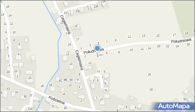 Modlnica, Południowa, 4, mapa Modlnica