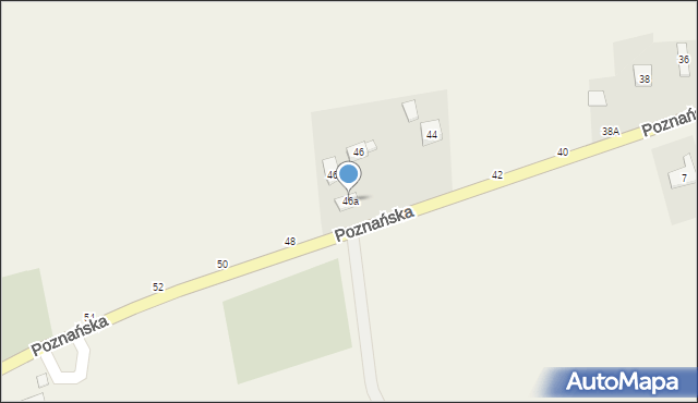 Modrze, Poznańska, 46a, mapa Modrze