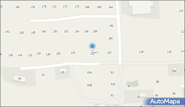 Mogilany, Podedworze, 122, mapa Mogilany