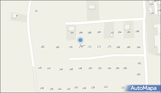 Mogilany, Podedworze, 176, mapa Mogilany