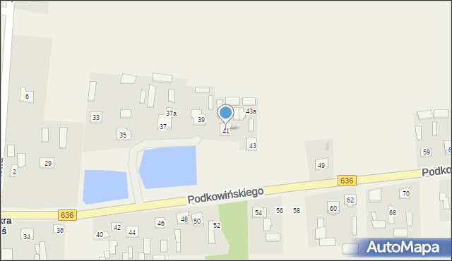 Mokra Wieś, Podkowińskiego Władysława, 41, mapa Mokra Wieś