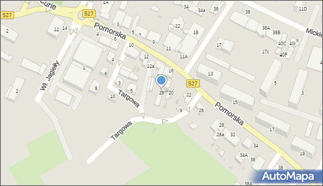 Morąg, Pomorska, 18, mapa Morąg