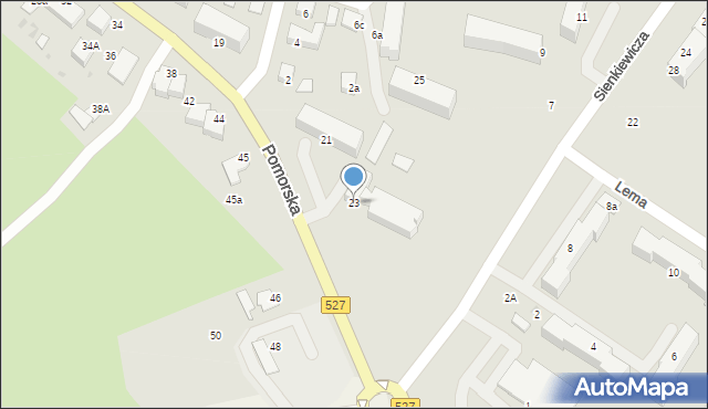 Morąg, Pomorska, 23, mapa Morąg