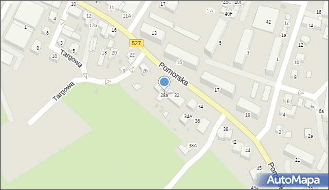 Morąg, Pomorska, 28a, mapa Morąg