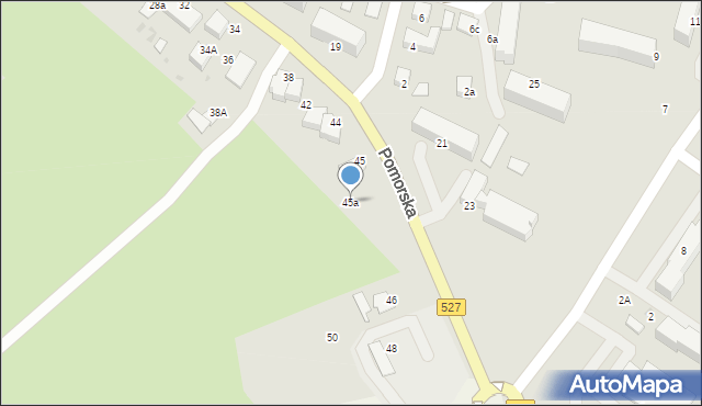 Morąg, Pomorska, 45a, mapa Morąg