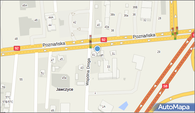 Mory, Poznańska, 39, mapa Mory