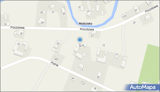 Mościsko, Pocztowa, 24, mapa Mościsko