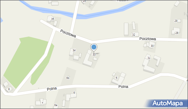 Mościsko, Pocztowa, 33, mapa Mościsko