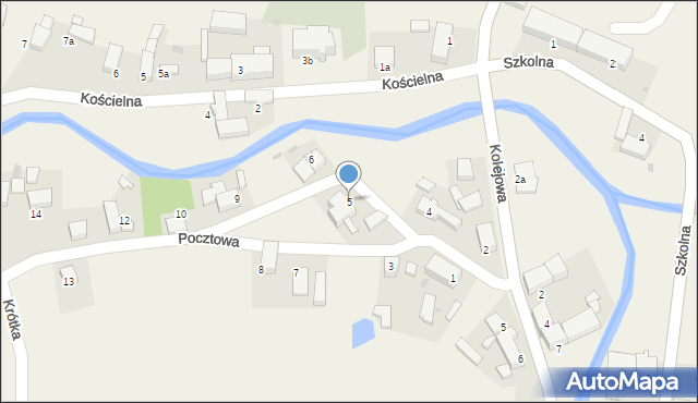 Mościsko, Pocztowa, 5, mapa Mościsko