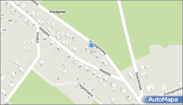 Mosina, Pożegowska, 23, mapa Mosina