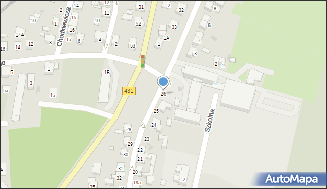 Mosina, Poznańska, 26, mapa Mosina