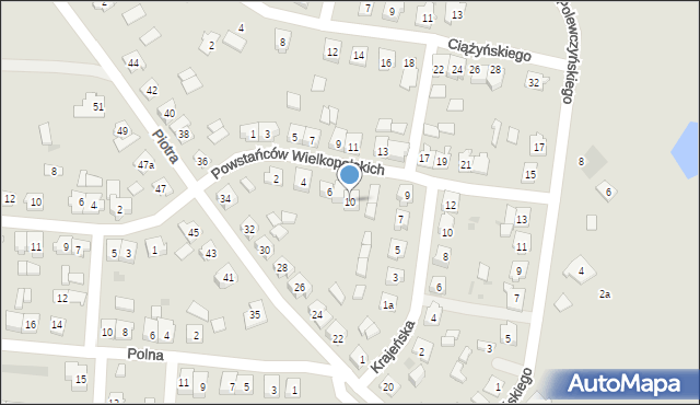 Mrocza, Powstańców Wielkopolskich, 10, mapa Mrocza