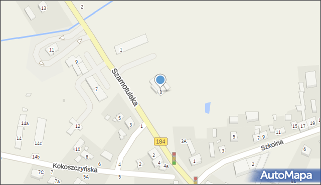 Mrowino, Poznańska, 3, mapa Mrowino