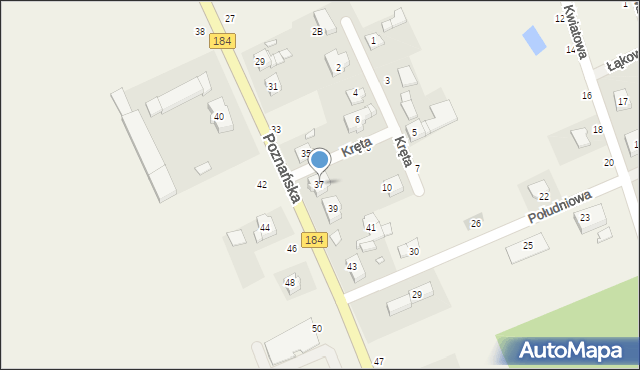 Mrowino, Poznańska, 37, mapa Mrowino