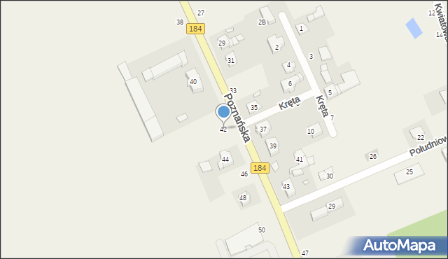 Mrowino, Poznańska, 42, mapa Mrowino