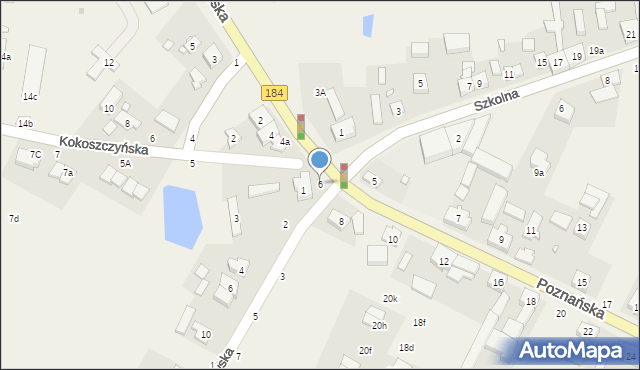 Mrowino, Poznańska, 6, mapa Mrowino