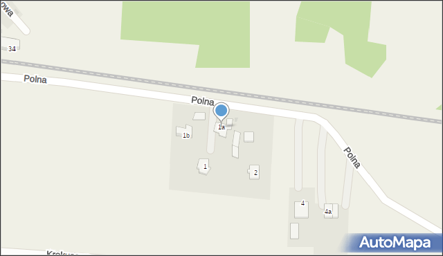 Mrozów, Polna, 1a, mapa Mrozów