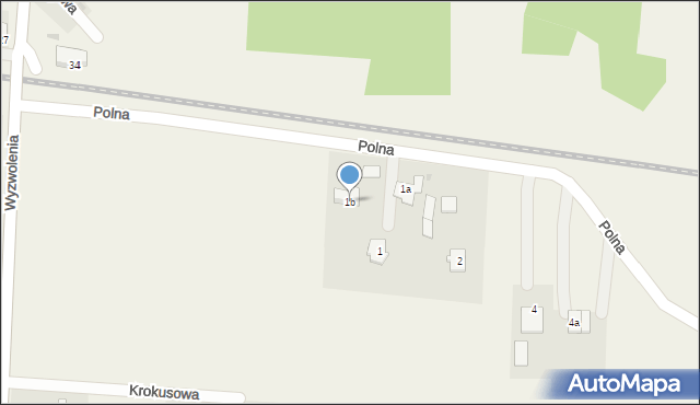 Mrozów, Polna, 1b, mapa Mrozów