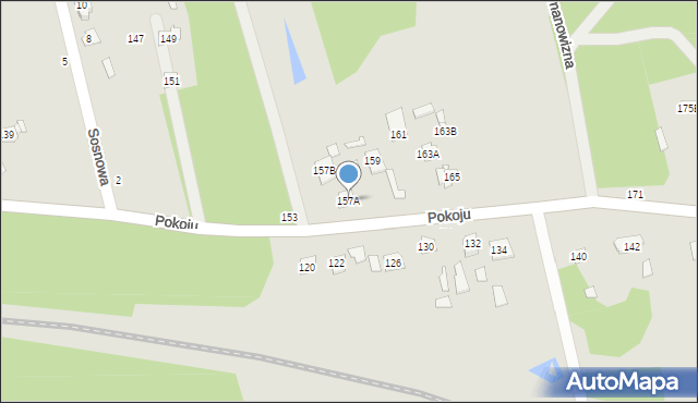 Mrozy, Pokoju, 157A, mapa Mrozy