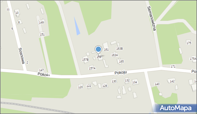 Mrozy, Pokoju, 159, mapa Mrozy