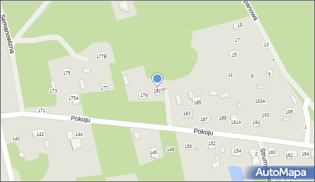 Mrozy, Pokoju, 181, mapa Mrozy