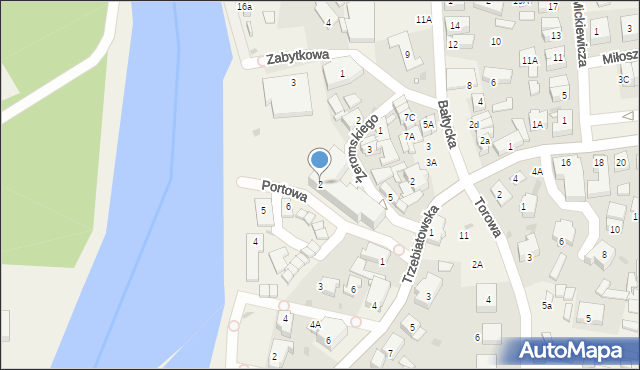 Mrzeżyno, Portowa, 2, mapa Mrzeżyno
