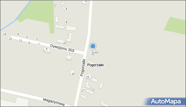 Mszczonów, Pogorzałki, 11, mapa Mszczonów