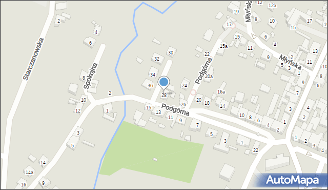 Murowana Goślina, Podgórna, 28, mapa Murowana Goślina