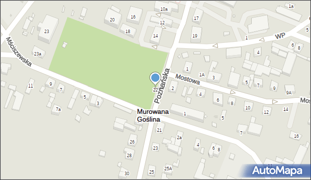 Murowana Goślina, Poznańska, 22, mapa Murowana Goślina