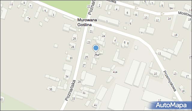 Murowana Goślina, Poznańska, 25A, mapa Murowana Goślina