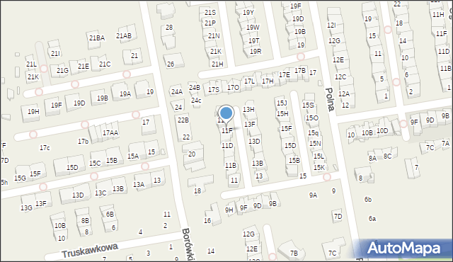 Mysiadło, Polna, 11F, mapa Mysiadło