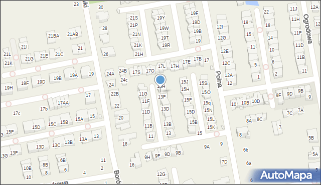 Mysiadło, Polna, 13G, mapa Mysiadło