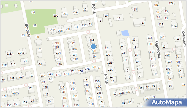 Mysiadło, Polna, 19A, mapa Mysiadło