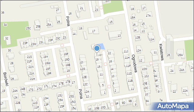 Mysiadło, Polnych Kwiatów, 21, mapa Mysiadło