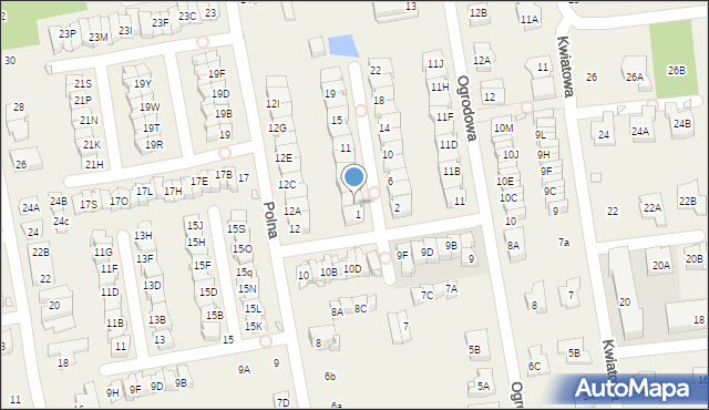 Mysiadło, Polnych Kwiatów, 3, mapa Mysiadło