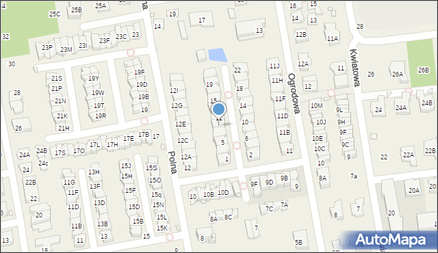 Mysiadło, Polnych Kwiatów, 9, mapa Mysiadło