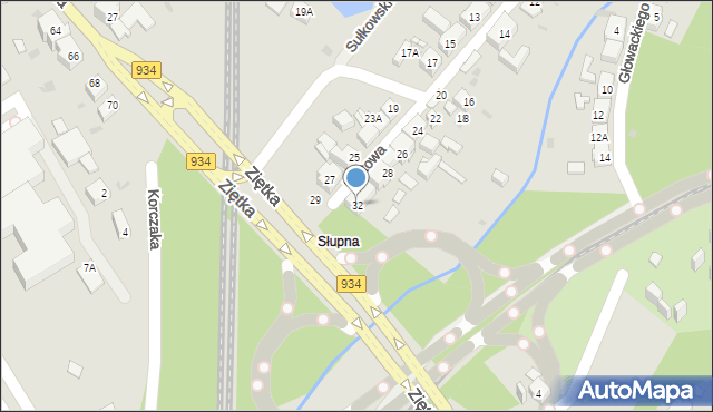 Mysłowice, Portowa, 32, mapa Mysłowice