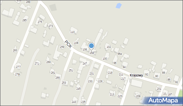 Mysłowice, Polskiego Czerwonego Krzyża, 104, mapa Mysłowice