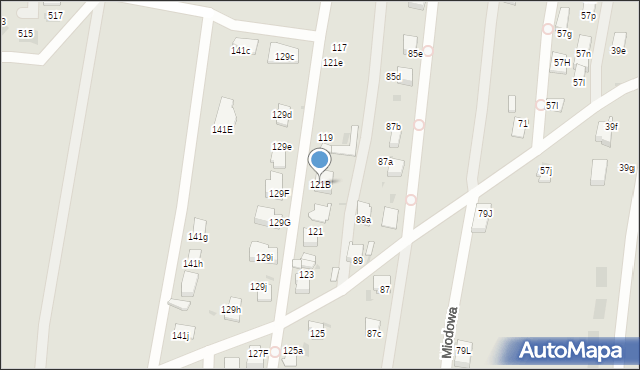 Mysłowice, Polskiego Czerwonego Krzyża, 121B, mapa Mysłowice
