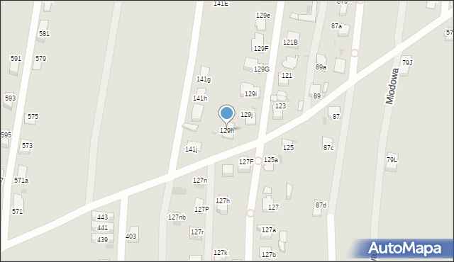 Mysłowice, Polskiego Czerwonego Krzyża, 129h, mapa Mysłowice