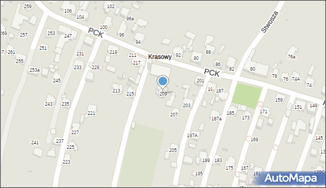 Mysłowice, Polskiego Czerwonego Krzyża, 209, mapa Mysłowice