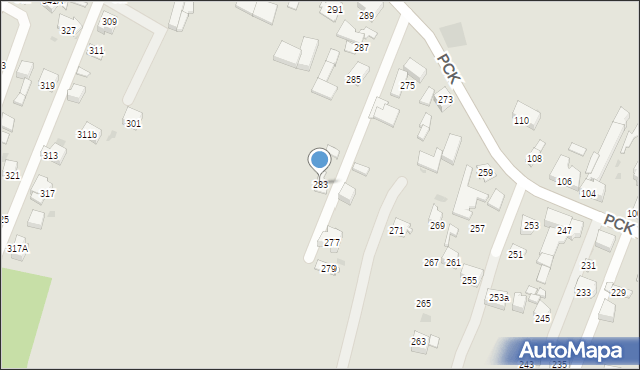 Mysłowice, Polskiego Czerwonego Krzyża, 283, mapa Mysłowice