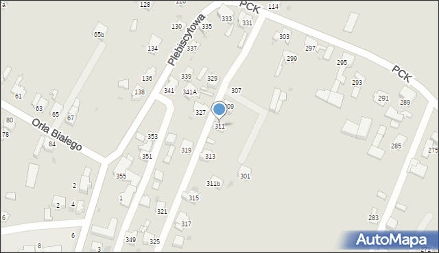 Mysłowice, Polskiego Czerwonego Krzyża, 311, mapa Mysłowice