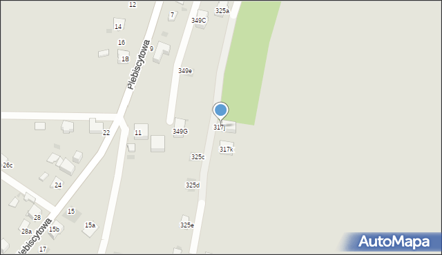 Mysłowice, Polskiego Czerwonego Krzyża, 317j, mapa Mysłowice