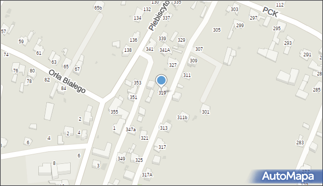 Mysłowice, Polskiego Czerwonego Krzyża, 319, mapa Mysłowice
